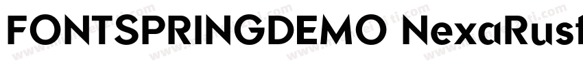 FONTSPRINGDEMO NexaRustScriptR3R字体转换